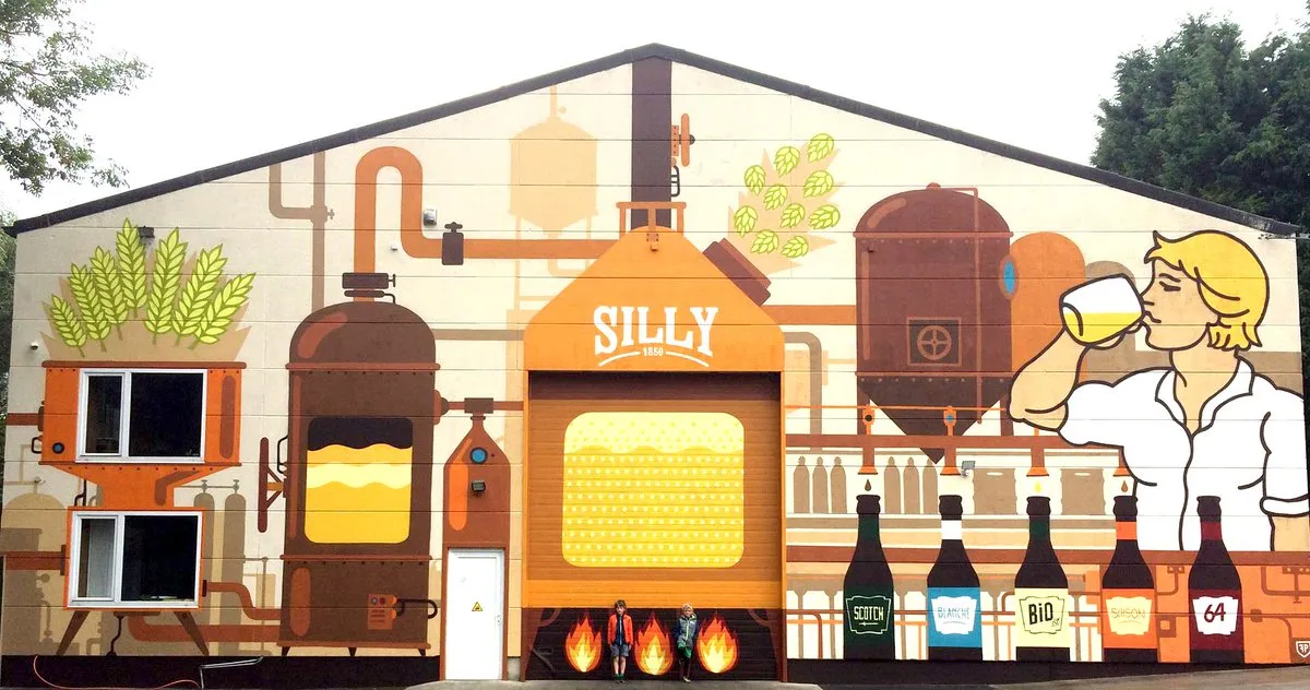 Colorful brewery artwork
