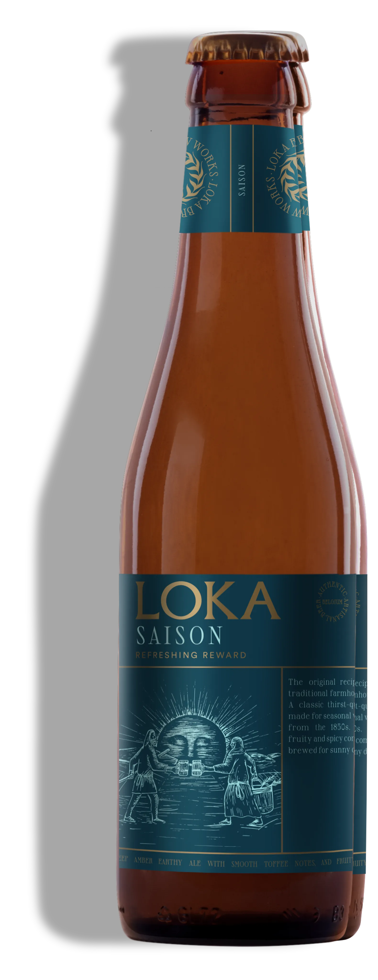 A Saison beer bottle