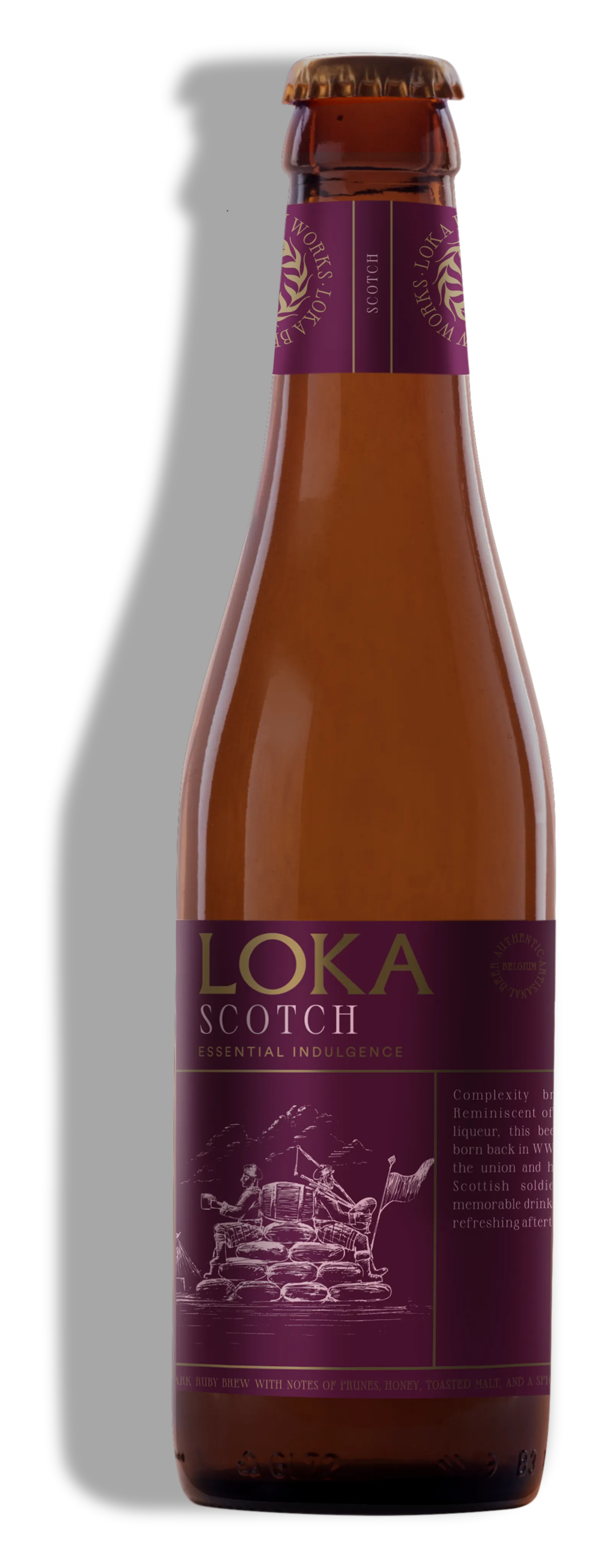 A Scotch beer bottle